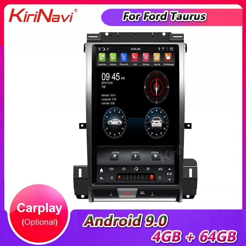 Автомагнитола KiriNavi Telsa с вертикальным экраном 13 3 дюйма 1 din Android gps-навигация для
