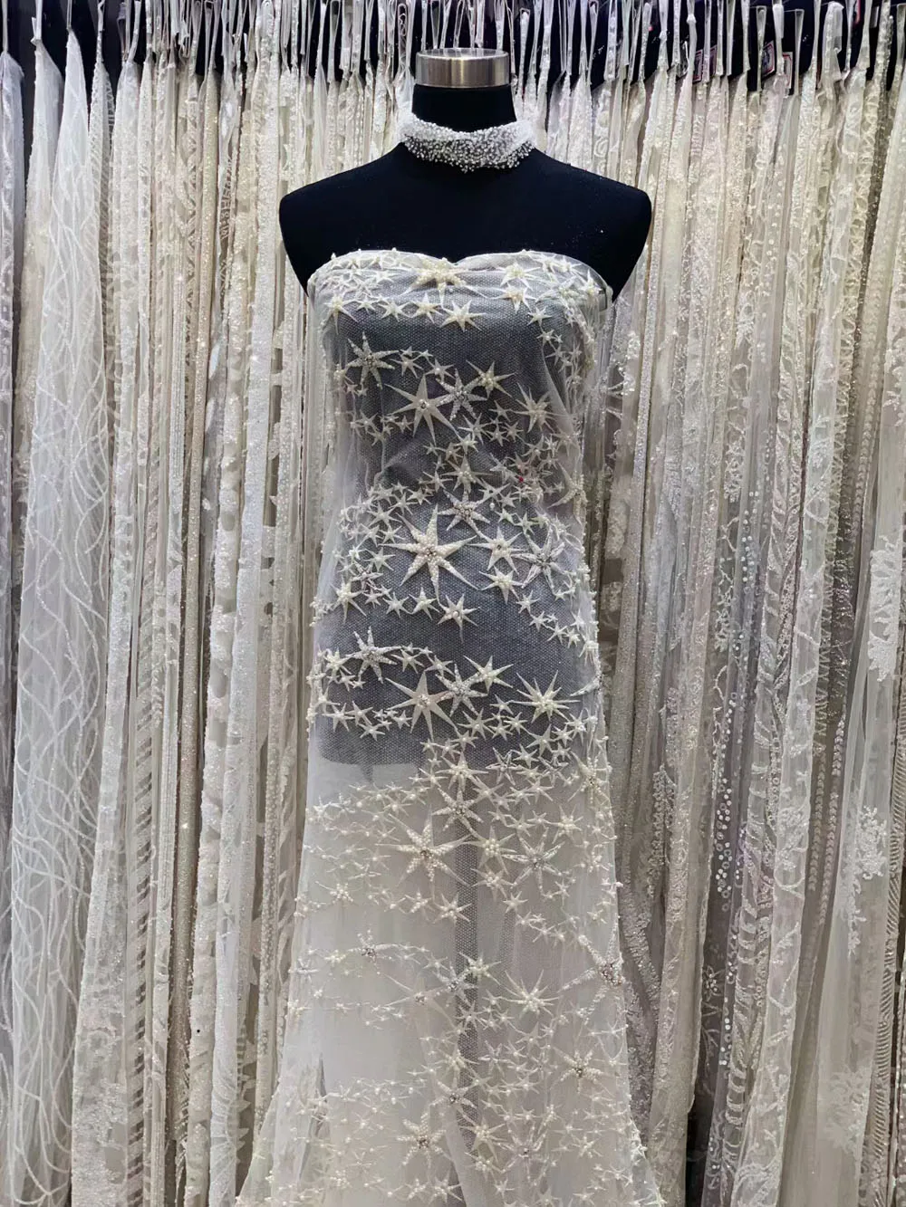 

Высококачественная африканская кружевная вышивка из бисера, французская Тюлевая сетчатая ткань, дизайнерское шитье, свадебное платье, мод...