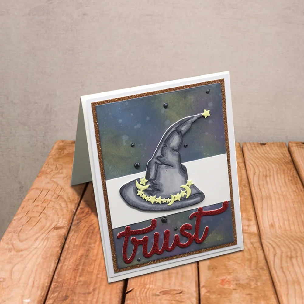 Новый Хэллоуин/Шляпа Волшебника/Забавный фон тиснение режущий пресс-форма