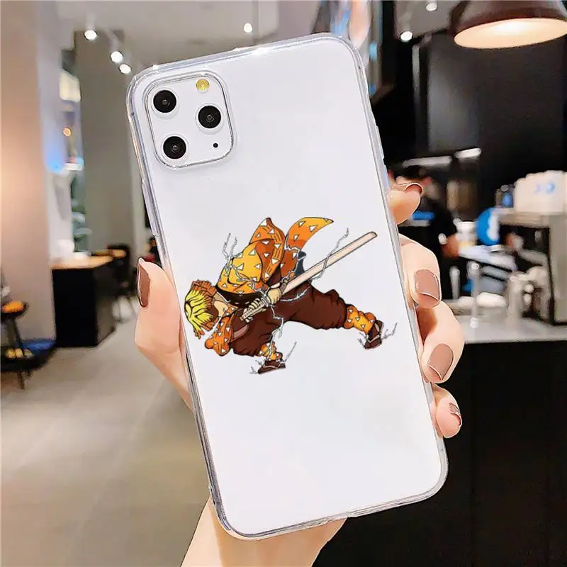 

Anime Kurama Demon Slayer Phone Case Transparent soft For iphone 5 5s 5c se 6 6s 7 8 11 12 plus mini x xs xr pro max