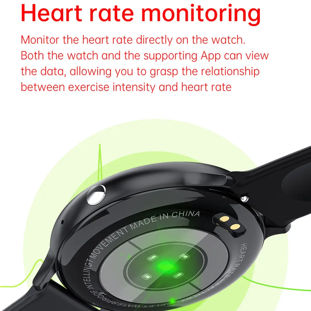 

2021 Men Smart Watch Real-time Activity Tracker Heart Rate Monitor Blood pressure clock Women Smart Watch Clock For Android IOS
