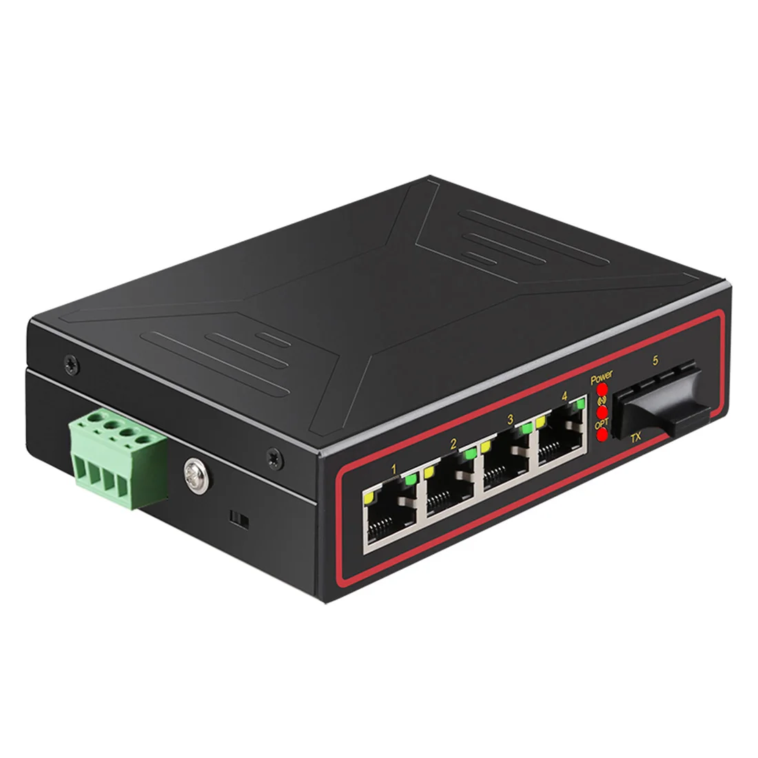 Промышленный коммутатор 10/100 м 5-портовый Ethernet сетевой Rj45 Встроенный сигнал