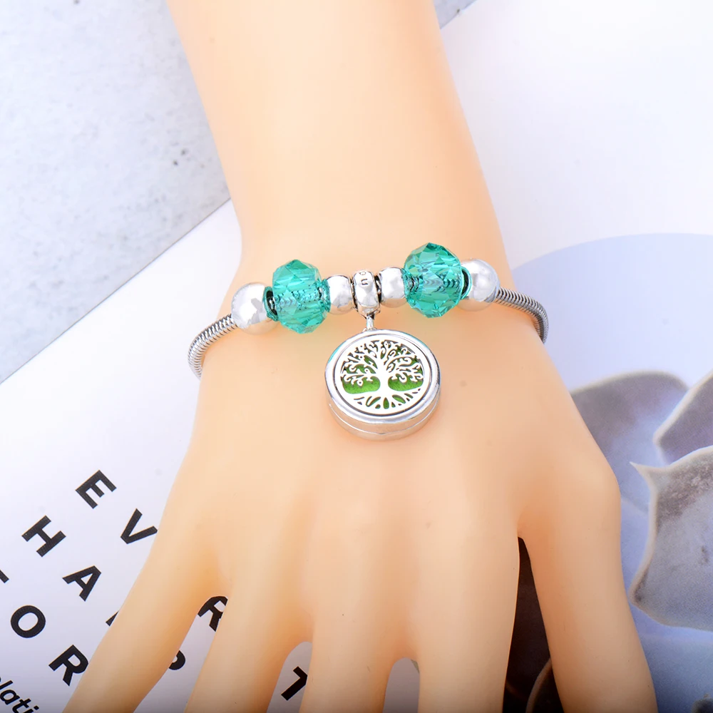 Медальоны для ароматерапии браслет из нержавеющей стали аромат диффузор