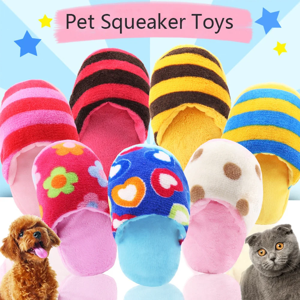 

Interactive Plush Flip Flop Pet Dog Chew Toys for Small Dogs Chihuahua Pug Puppy Squeaker Toys Squeaky Dogs