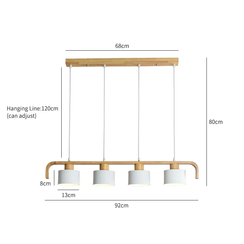 Подвеска в скандинавском стиле с тремя головками для ресторана креативная