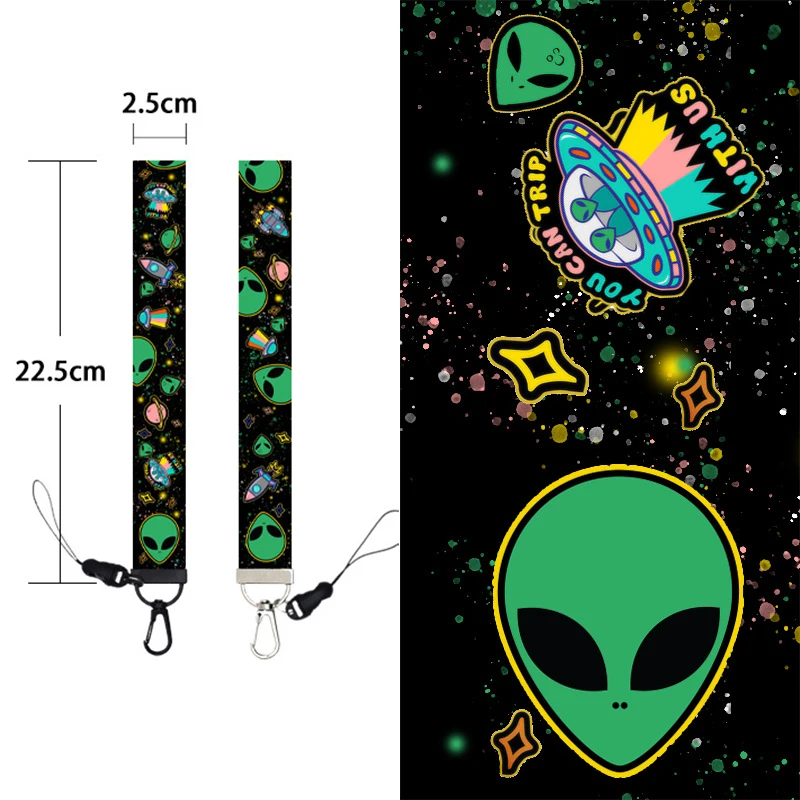 Лидер продаж модный зеленый брелок с мультяшным инопланетянином забавный