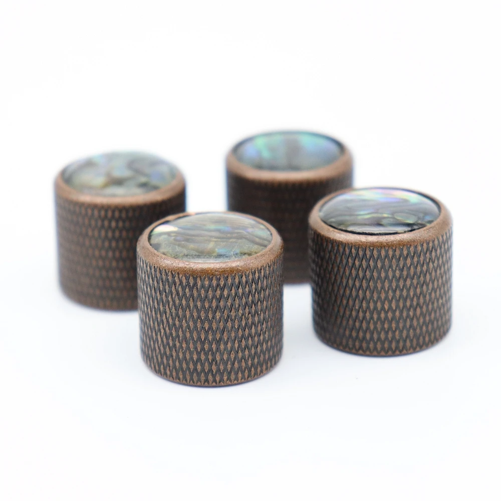 1pcs/2pcs Metal Guitar Knobs Abalone top With Inlaid Shell Guitar Knobs 4 Coloer