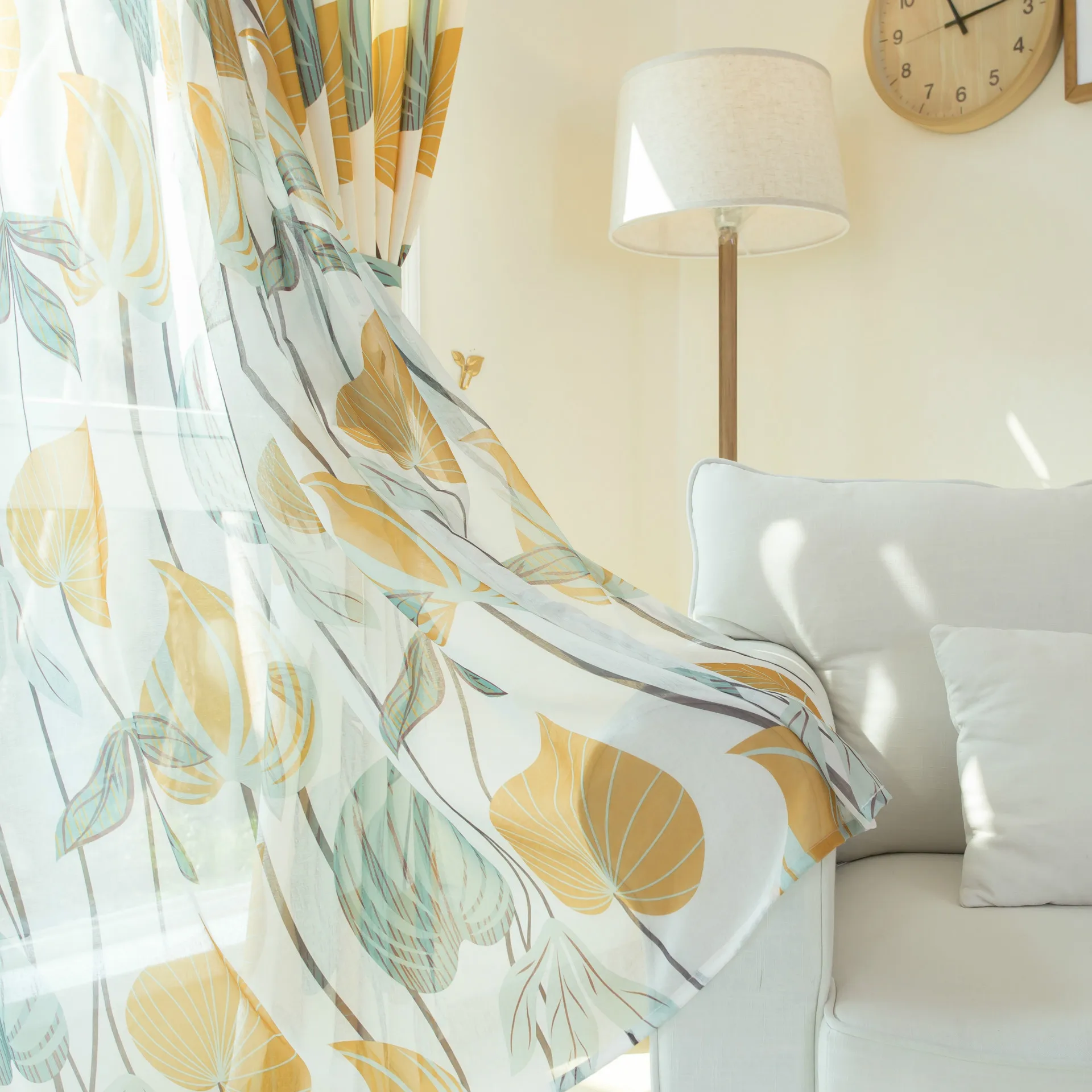 Новые корейские простые современные вельветовые затемненные шторы с принтом для