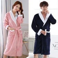 plus size 3xl menwomen kimono bathrobe gown pink blue intimate lingerie negligee full sleeve home dressing gown sleepwear