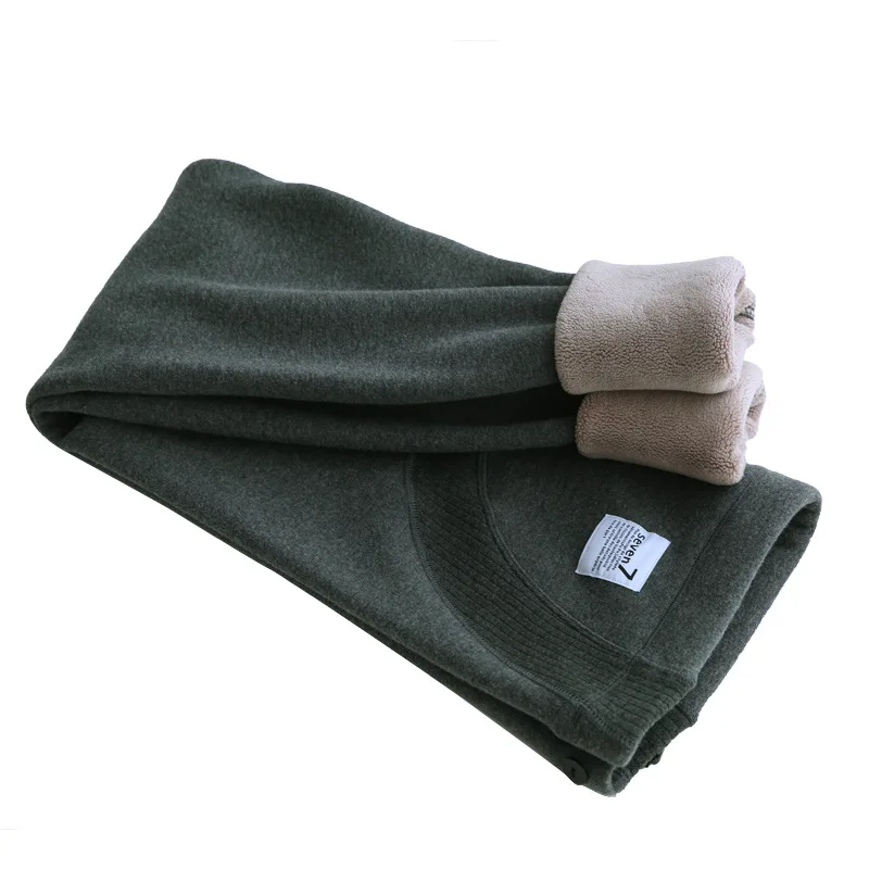 

New Autumn Winter Plus Velvet Stitching Thread Thickened Warm Leggings for Pregnant Women