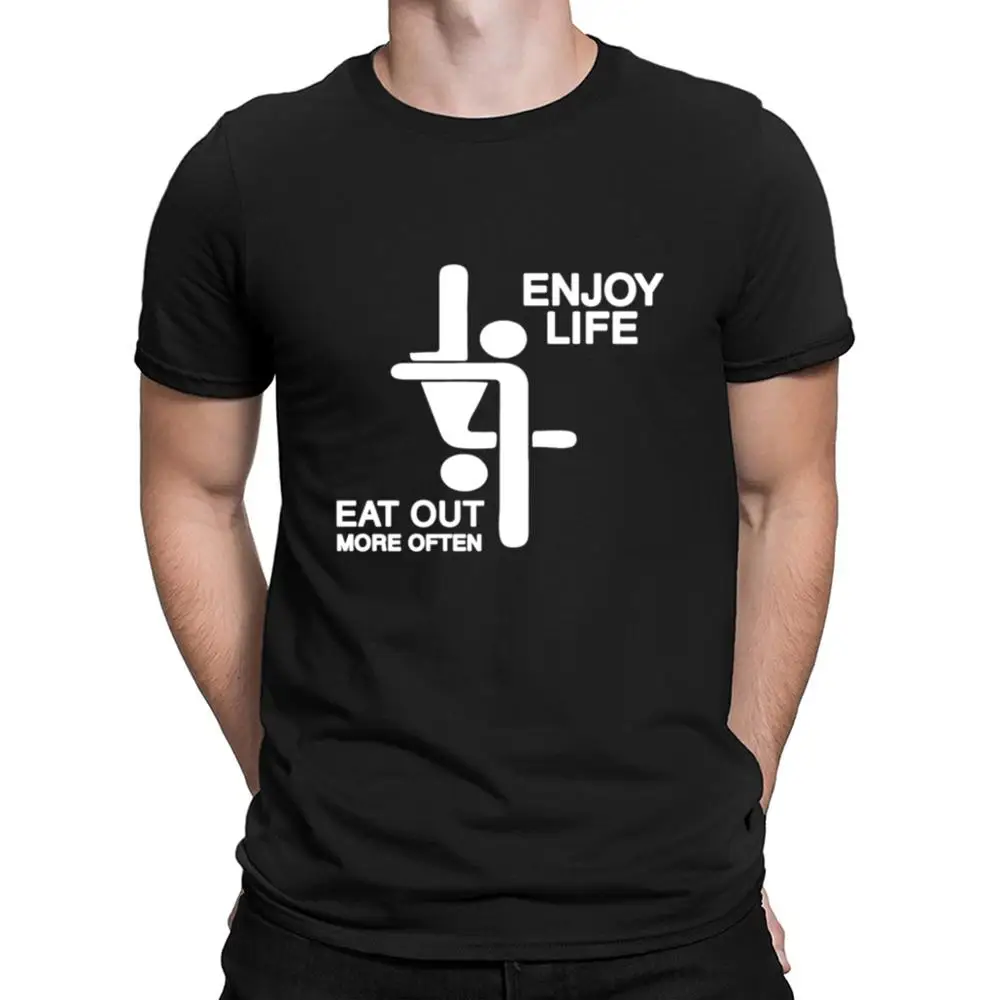 Doggystyle секс инструктор Enjoy Life 69 футболка дизайн S-5XL Солнечный свет Весна Аутентичные нормальная Новинка хлопковая футболка - Цвет: Black