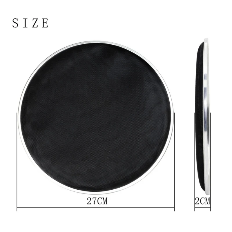 10-дюймовый двухслойный бесшумный черный барабан сетчатая головка Бесшумная