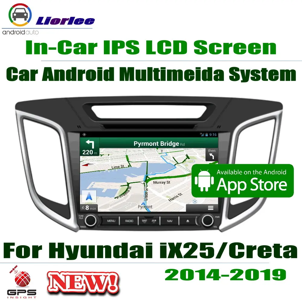 Автомобильный Android плеер для Hyundai iX25 / Creta 2014 2019 9 &quotIPS ЖК экран GPS навигационная