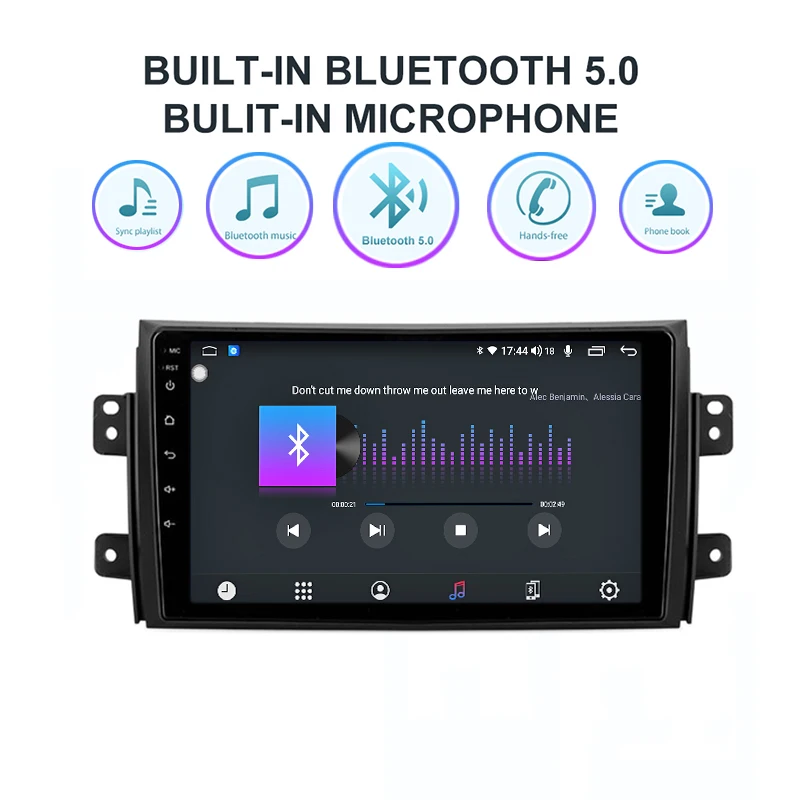 Funrover Android 10 0 2.5D + IPS автомобильный DVD GPS мультимедийный плеер для SUZUKI1 SX4 SX 4 2006 2014