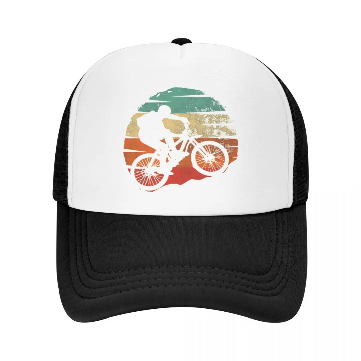 Mountain Bike MTB Cycling Trucker Hats Vintage Mesh Net Baseball Cap Snapback Stylish Kpop Sadjustable Peaked Hat For Men Women