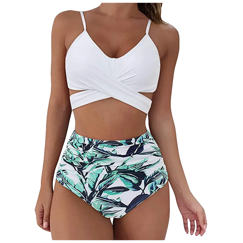

Push High Swimwear Up Leopard Women Set Bathing Swimsuit Bikini Print waist Swimwears Tankinis Set Swimwears Tankinis Set