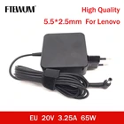 Адаптер для ноутбука Lenovo IBM G460 Y460 G470 Y470 G480 Y410P U130 U165 U350 U310 U410 U430, зарядное устройство, 20 в, 5,5 А, 65 Вт, 2,5 * мм