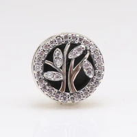 amaia hot sale 925 sterling silver r series shining leaf tree of life charm fit original bracelet women jewelry making gift