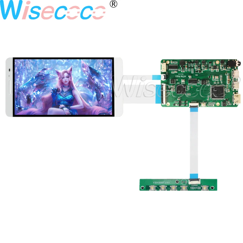 Change Brightness 7 Inch IPS 1920x1080 Screen + In-Cell Touch Panel MIPI Type-c Driver Board for Raspberry Pi Gaming Console