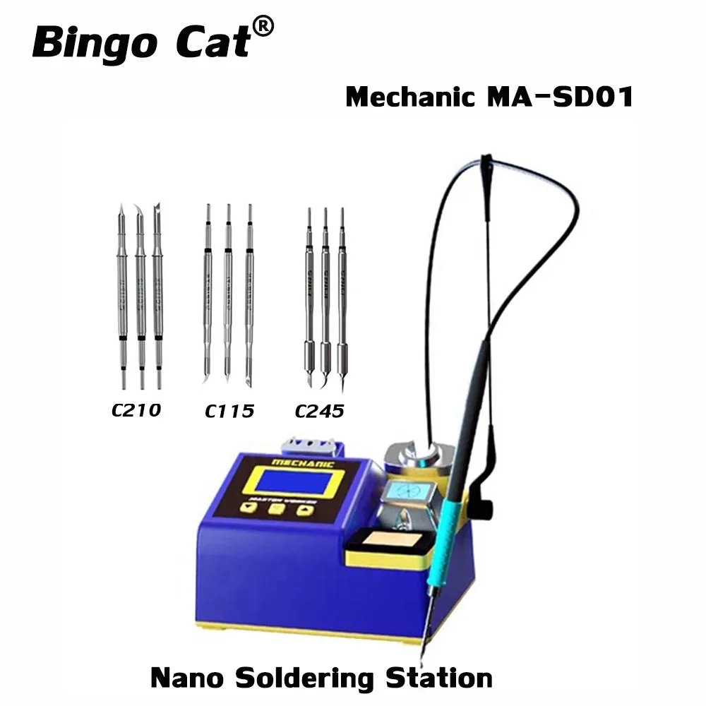 

Паяльная станция Mechanic MA-SD01 Nano с паяльной ручкой T245 T210 T115 JBC C245 C210 C115, паяльное жало, сварочный инструмент