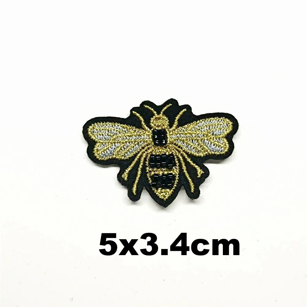 

DIY embroidery beaded bee embroideried patches for clothing QR-3331