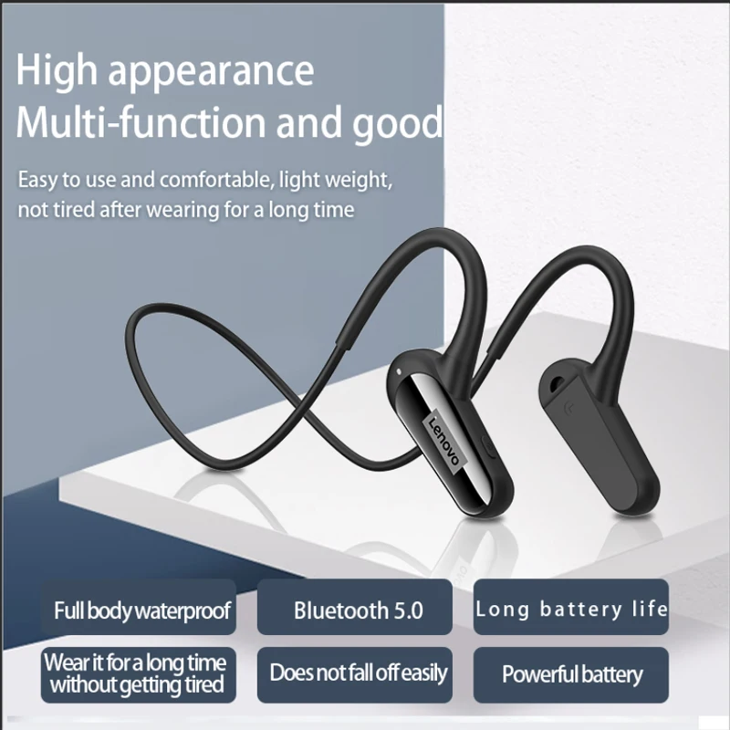Lenovo XE06 Беспроводная проводящая Bluetooth гарнитура с микрофоном низкая задержка BT5.0