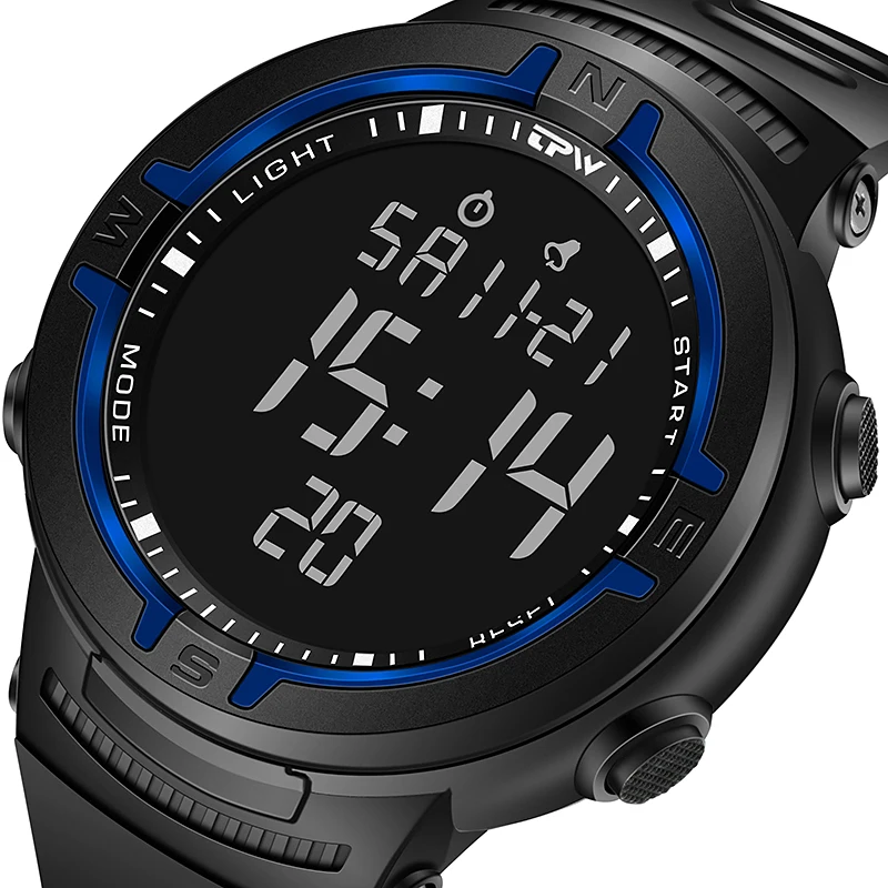 

Digital Watches Sport 3ATM Waterproof StopWatch Hourly Reminder Calendar LED Blacklight