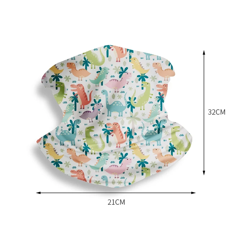 

Outdoor Magic Bandana Cartoon Unicorn Dinosaur Cycling Scarf Breathable Sunscreen Gaiter Dustproof Hiking Neck Cover for Kids