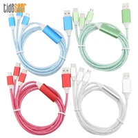 3 in 1 LED Lighting USB Cable for iPhone Charger Fast Charging Micro Usb Type C Phone Cables For Xiaomi Samsung 8 Pin Data Cord