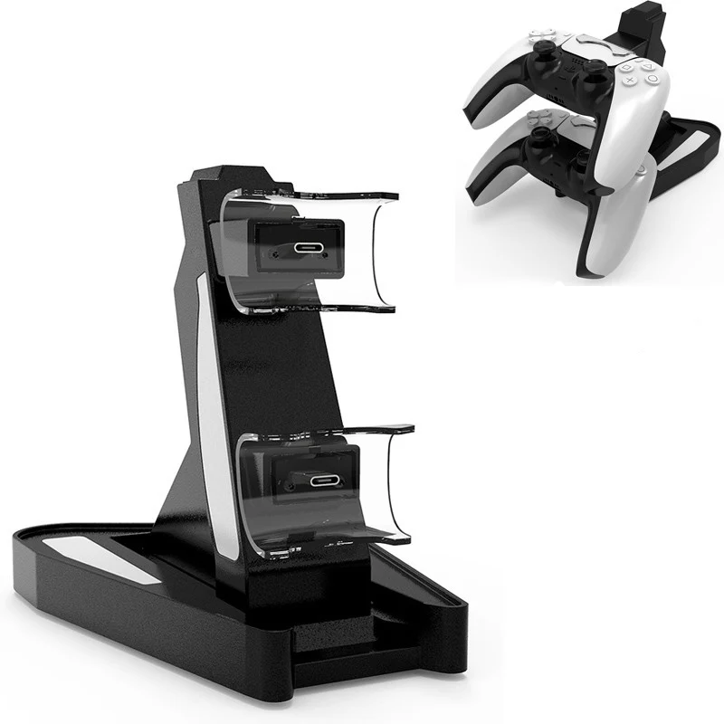 

For PS5 Handle Controller USB Charger Dual Charging Dock Stand Station Cradle Holder for Playstation5 PS5 Gaming Console Gamepad