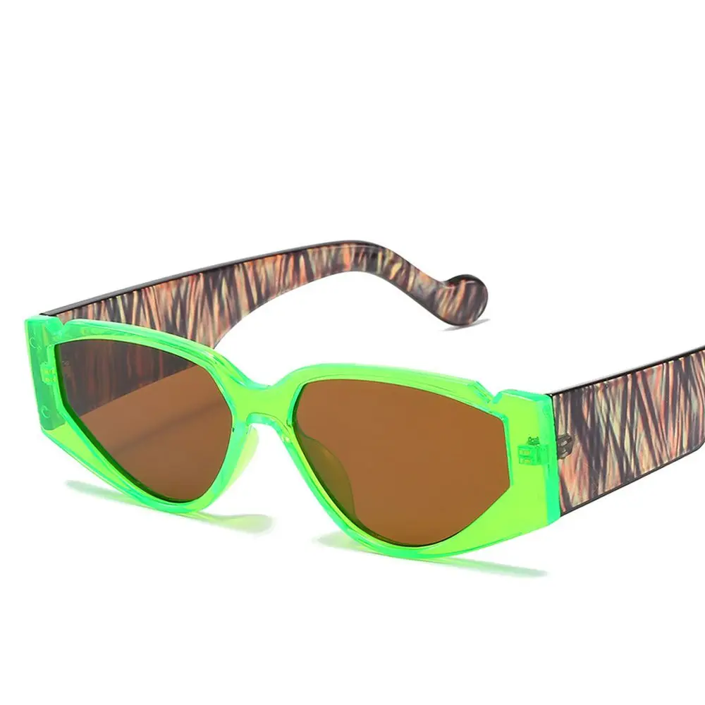 

WOENFEL Vintage Sunglasses Retro Luxury Brand Sun Glasses Women Fahsion Men Triangle Leopard Frame Travel Female Eyewear