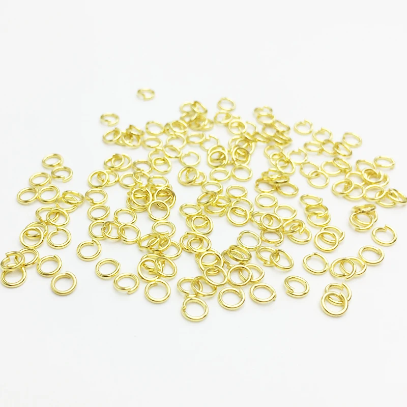Винтажные открытые бронзовые соединительные кольца с разрезом диаметр 4 мм 100