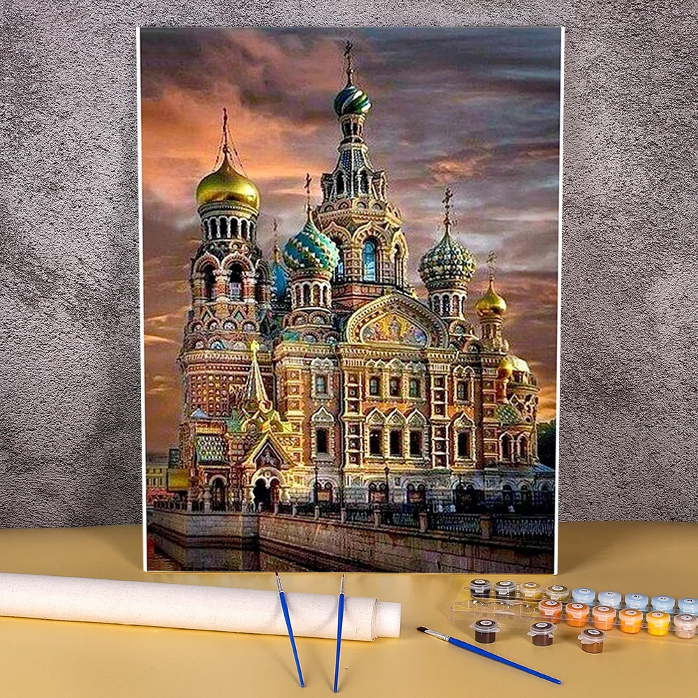 

Набор масляных красок по номерам, 50*70 доски