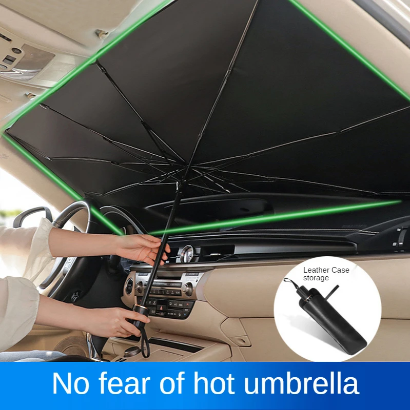 

125cm 145cm Foldable Car Windshield Sun Shade Umbrella Car UV Cover Sunshade Heat Insulation Front Window Interior Protection