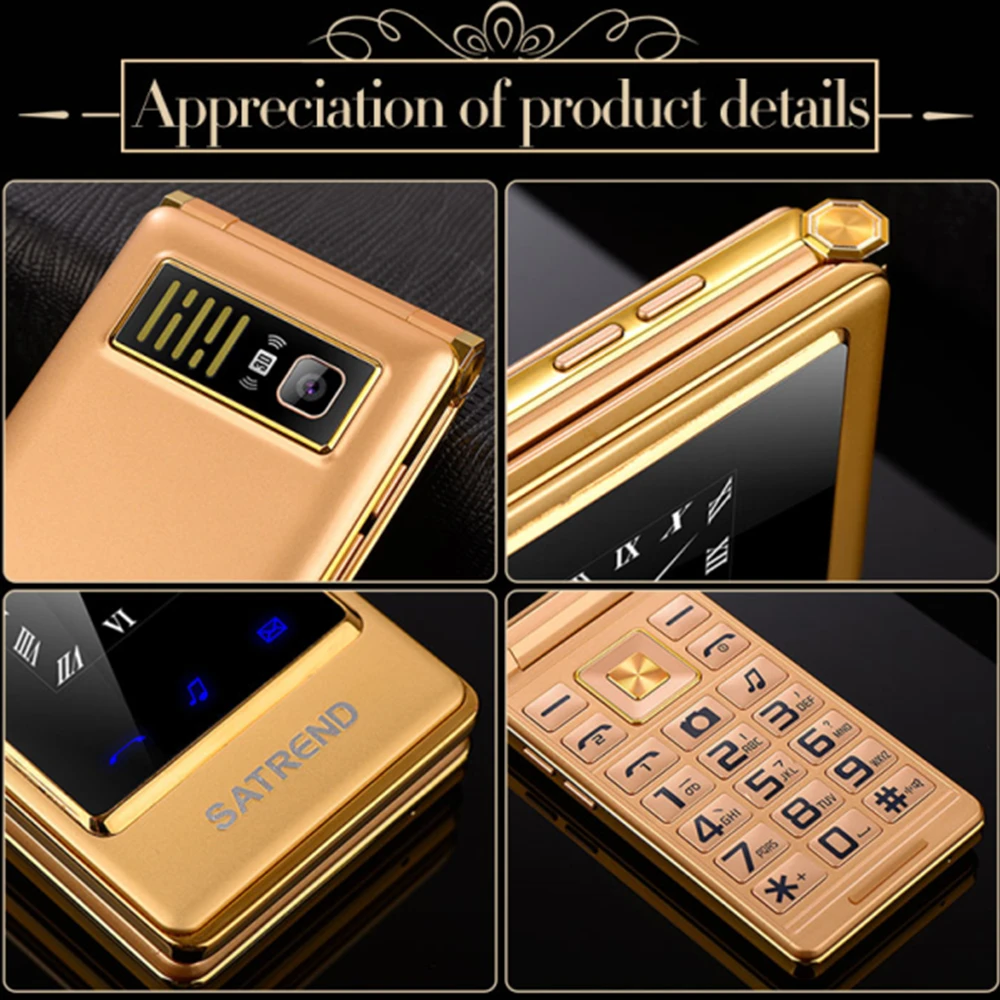 UNIWA A15 старшая большая кнопка телефон двойной экран двойная Sim GSM флип мобильный