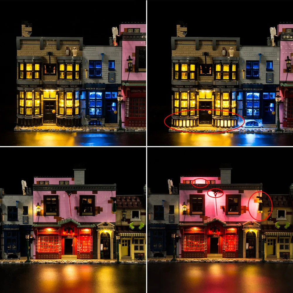 EASYLITE MOC Led Light Kit For 75978 Diagon Alley DIY Toys Set Only Lighting Kit NOT Include Model images - 6