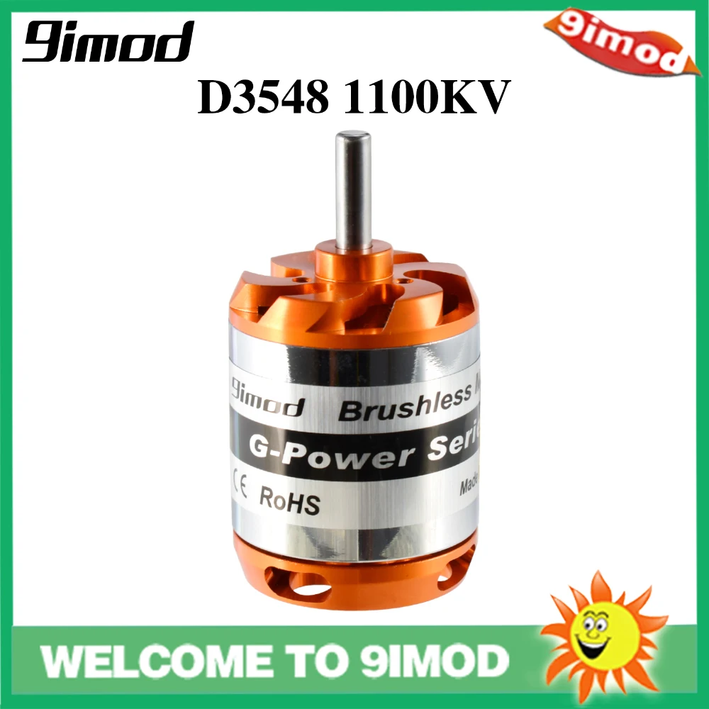 Motor Outrunner sin escobillas 9imod D3548 1100KV 2-5S para Mini multic&oacute;pteros RC, avi&oacute;n, novedad-0