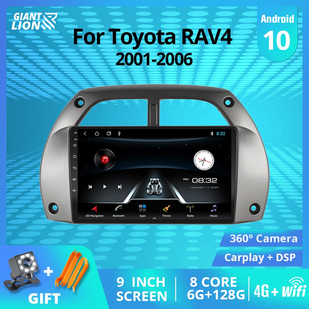Автомагнитола 2 Din Android 10 0 для Toyota RAV4 2001 2002 2003 2004 2006 автомобильный мультимедийный