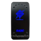 Синяя светодиодная лазерная гравировка-радиопереключатель 5 контактов ВКЛ.ВЫКЛ. 12 В 24 В SPST для автомобиля лодки грузовика RV