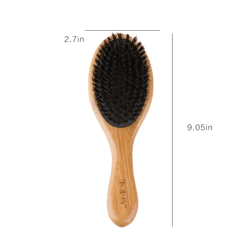 

Top Selling Eco-Friendly salon oval pur boar Nylon bristle bamboo hair brush Airbag Massage Comb Bamboo Hair Brush Straightener