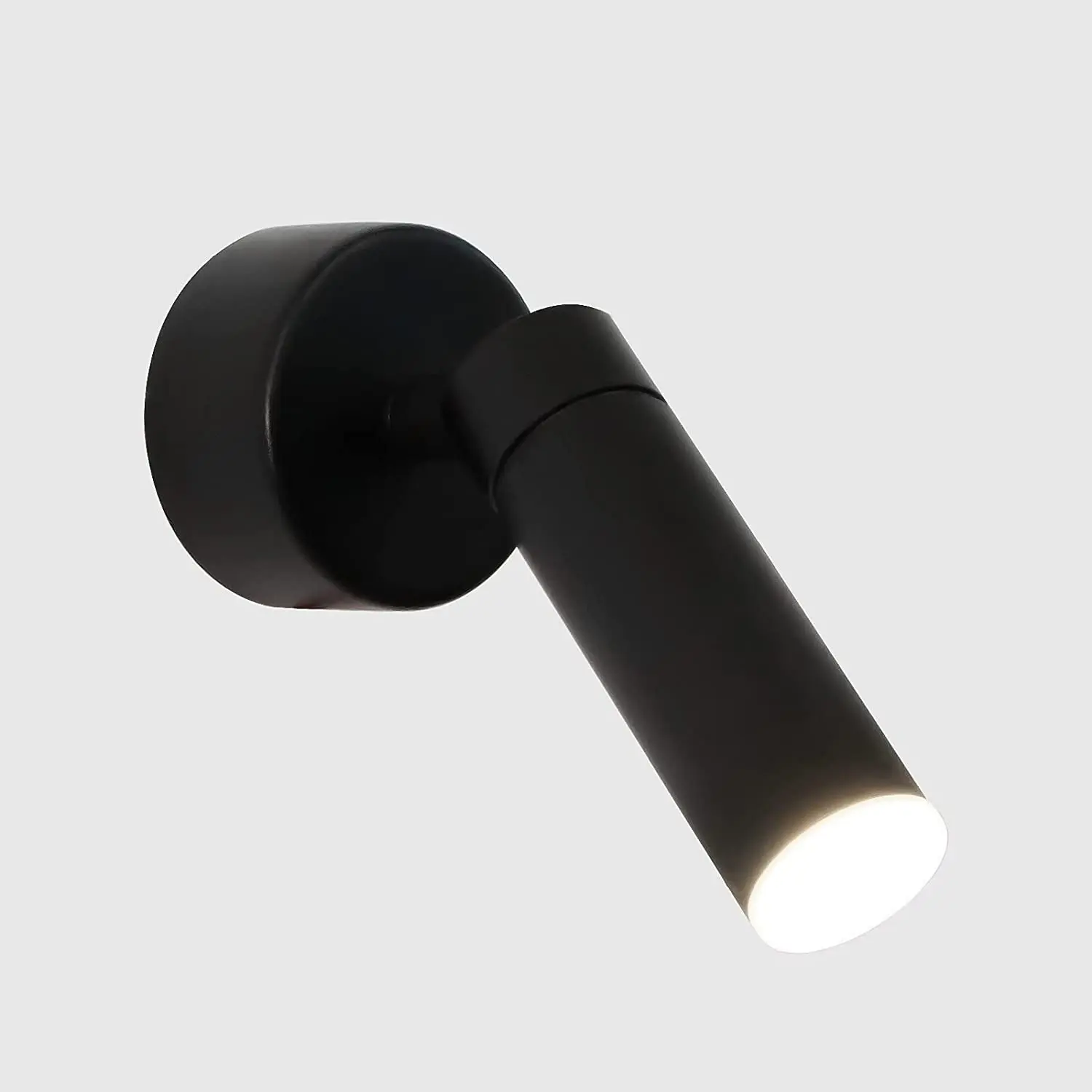 

LED Wall Lamp,Bedside Night Light Wall Mounted Simple Wall Spotlight,Modern Black Cylinder Lighting Fixture with 4500K