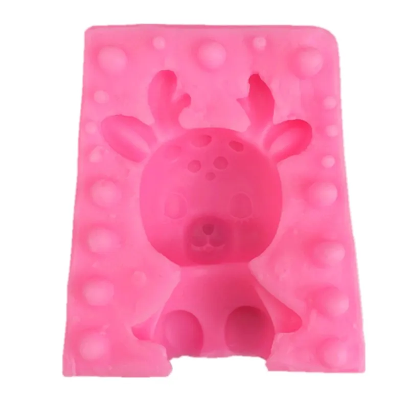 Силиконовая форма сделай сам в виде симпатичного мультяшного оленя Сика для