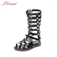 2022 female children sandals princess shoes high shoes cutout gladiator baby boots
