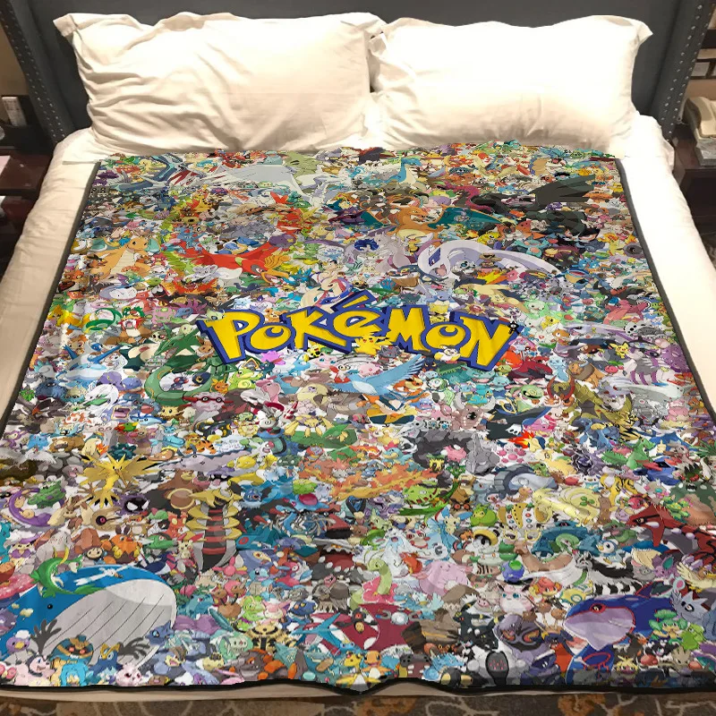 Мультяшное одеяло в стиле аниме мягкое теплое дорожное для дивана спальни чехол