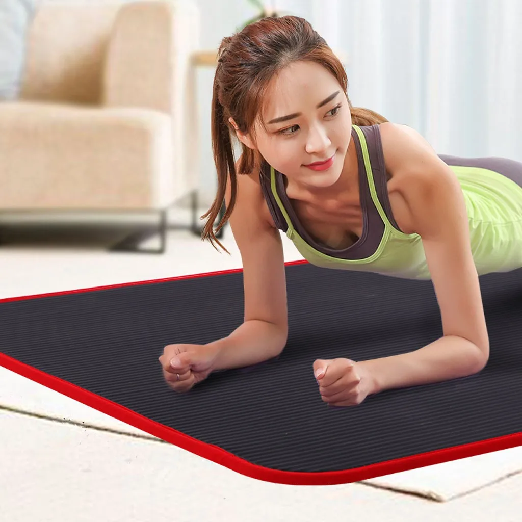 

Yoga Mat Unisex Thickened Edging Yoga Mat Microfiber 183 X 60x1cm Sports Non-slip Pilates Yoga Blanket Exercise Mat