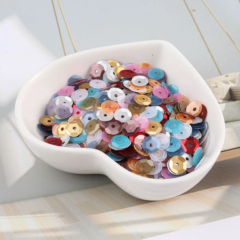 720Pcs/Lot Matte Sequin 6mm PVC Round Cup Sequins Paillettes DIY Sewing Wedding craft Men's shirts Women Garments Accessories | Дом и сад