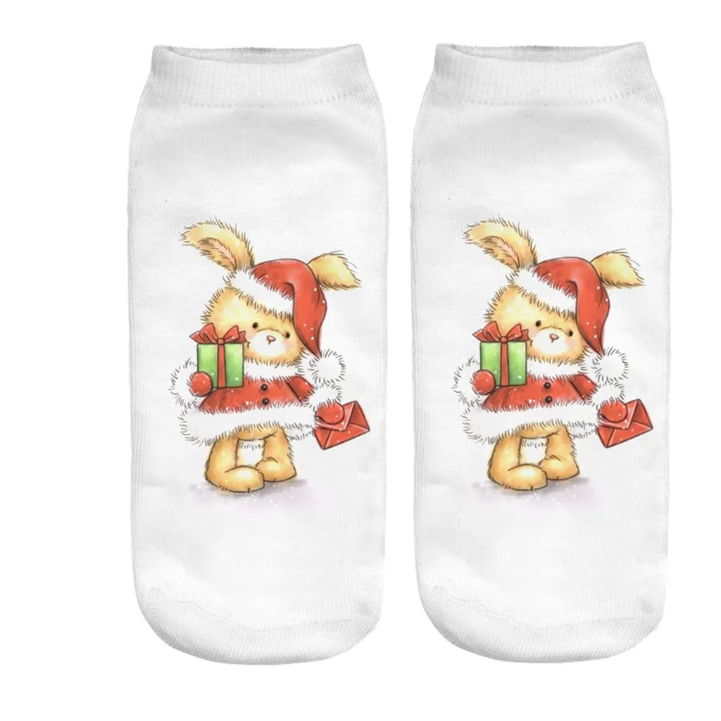 Рождественские носки унисекс рождественские подарок Санта Клауса Короткие