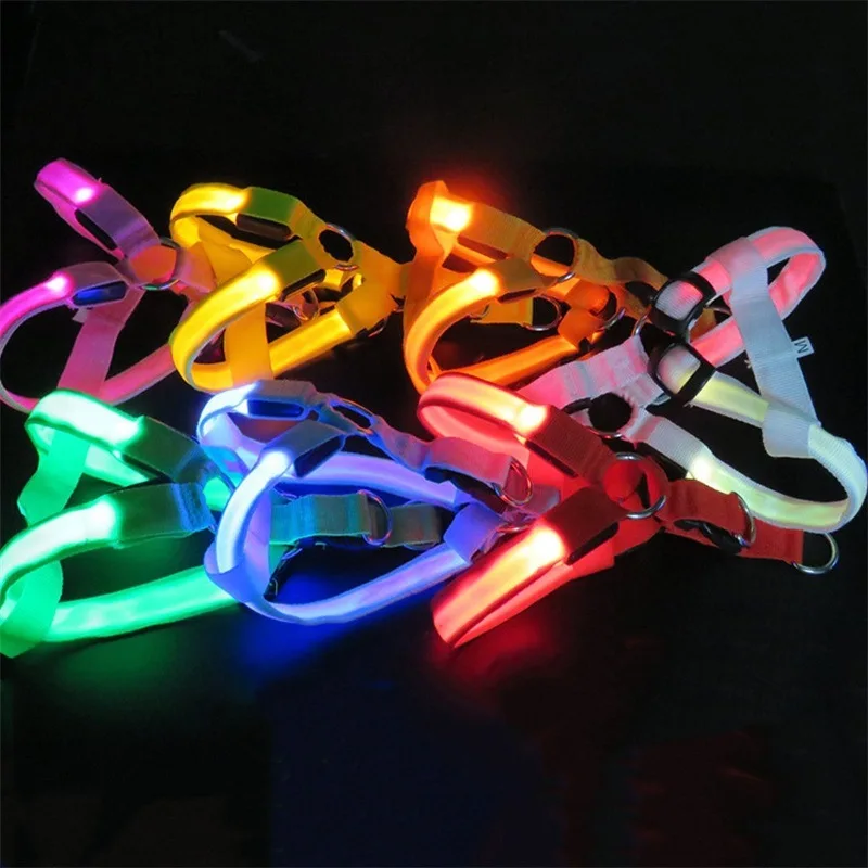 

Pet LED Lumious Harness Dog Glowing Light Harness Puppy Flashing Harness Leash Rope Belt Puppy Cat Collar Vest Pet Products