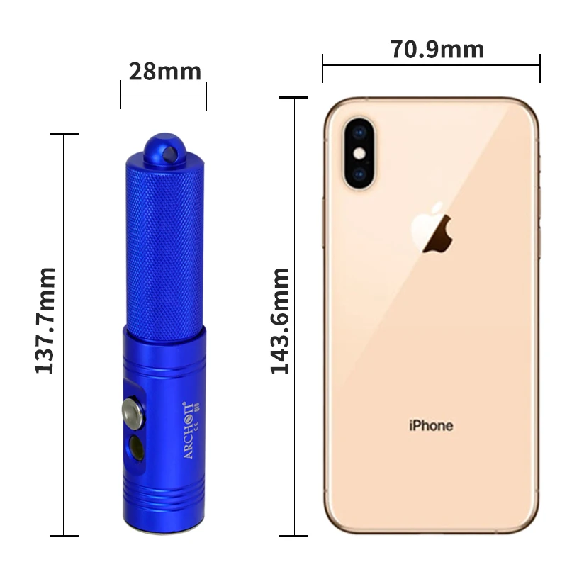 Archon V10s светодиодный фонарик Дайвинг налобный фонарь фара для дайвинга ночное