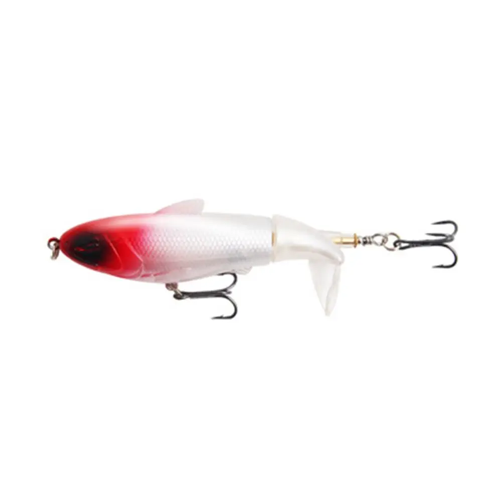

Artificial Topwater Rotating Tail 2 Segment Plopper VMC Hooks Fishing Lure Fish Bait